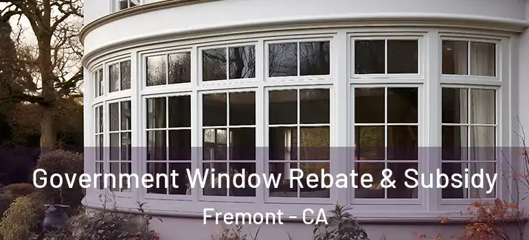  Government Window Rebate & Subsidy Fremont - CA