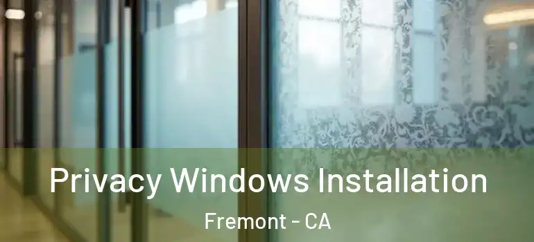  Privacy Windows Installation Fremont - CA